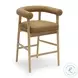 Spara Cognac Performance Vegan Leather Counter Height Stool