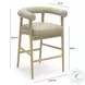 Spara Taupe Performance Vegan Leather Counter Height Stool
