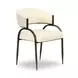 Tatum Cream Performance Fabric 2 Tone Dining Chair