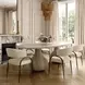 Tatum Cream Performance Fabric 2 Tone Dining Chair