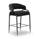 Tatum Black Performance Fabric Counter Height Stool