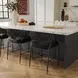 Tatum Black Performance Fabric Counter Height Stool