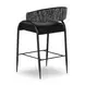 Tatum Black Performance Fabric Counter Height Stool