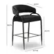 Tatum Black Performance Fabric Counter Height Stool