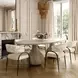 Tatum Cream Performance Fabric Dining Chair