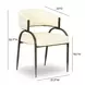 Tatum Cream Performance Fabric Dining Chair