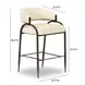 Tatum Cream Performance Fabric Counter Height Stool
