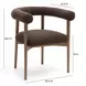 Spara Chocolate Brown Performance Fabric Upholstered Dining Chair