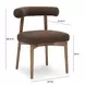 Spara Chocolate Brown Performance Fabric Upholstered Side Chair