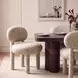 Manu Neutral Floral Performance Fabric Upholstered Dining Chair