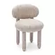 Manu Neutral Floral Performance Fabric Upholstered Dining Chair