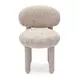 Manu Neutral Floral Performance Fabric Upholstered Dining Chair