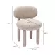 Manu Neutral Floral Performance Fabric Upholstered Dining Chair