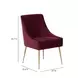 Beatrix Burgundy Performance Velvet Upholstered Dining Chair