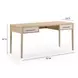 Hera Natural and Cream 62" Executive Desk