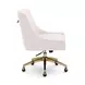 Beatrix Cream Performance Velvet Upholstered Swivel Office Chair