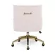Beatrix Cream Performance Velvet Upholstered Swivel Office Chair