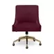 Beatrix Burgundy Performance Velvet Upholstered Swivel Office Chair
