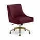 Beatrix Burgundy Performance Velvet Upholstered Swivel Office Chair