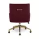 Beatrix Burgundy Performance Velvet Upholstered Swivel Office Chair