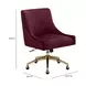 Beatrix Burgundy Performance Velvet Upholstered Swivel Office Chair