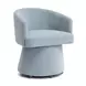 Kristen Faded Blue Upcycled Rolling Desk Chair
