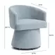 Kristen Faded Blue Upcycled Rolling Desk Chair