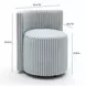 Alyssa Blue and White Performance Fabric Upholstered Desk Chair