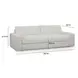 Beckham Cream Performance Fabric Upcycled 96" Sofa