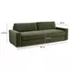 Beckham Olive Green Performance Fabric 96" Sofa