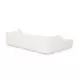 Tarra Cream Performance Fabric 3 Piece Modular Sectional with LAF Chaise and Pillow