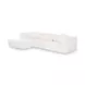 Tarra Cream Performance Fabric 3 Piece Modular Sectional with LAF Chaise and Pillow