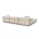 Calliope Off White Performance Velvet 4 Piece Modular Sectional with Pillows