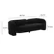 Amelie Black Faux Fur 91" Sofa