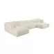 Tarra Cream Performance Fabric 4 Piece Modular Oversized Sectional