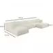 Tarra Cream Performance Fabric 4 Piece Modular Oversized Sectional