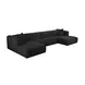 Tarra Black Performance Fabric 4 Piece Modular Oversized Sectional