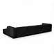 Tarra Black Performance Fabric 4 Piece Modular Oversized Sectional