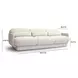 Azalea Cream Velvet 91" Sofa