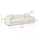 Kourtney Cream Faux Mohair 100" Sofa