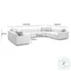 Perry Cream Chenille 114" Modular Large U-Sectional