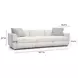 Perry Cream Chenille Modular 96" Sofa
