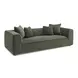Tristine Olive Green Upcycled Basketweave 96" Sofa