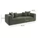 Tristine Olive Green Upcycled Basketweave 96" Sofa