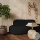 Broohah Black Boucle Modular 95" Sofa