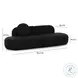 Broohah Black Boucle Modular 95" Sofa
