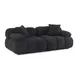 Calliope Black Modular 79" Loveseat