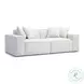Mindy Cream Chenille Basketweave Modular 84" Loveseat