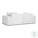 Mindy Cream Chenille Basketweave Modular 84" Loveseat