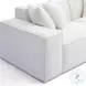 Mindy Cream Chenille Basketweave Modular 84" Loveseat